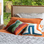 Cora Abstract White Piped Linen Cushion, thumbnail 4 of 7