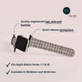 Black Grid Vegan Leather Apple Watch Band, thumbnail 4 of 6