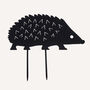 Recycled Metal Hedgehog Silhouette Garden Stake, thumbnail 2 of 4