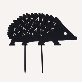 Recycled Metal Hedgehog Silhouette Garden Stake, 2 of 4
