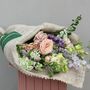 Seasonal Fresh Flowers In Coffee Sack Wrap, thumbnail 4 of 8