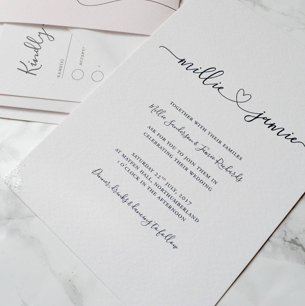 Copper Gold Silver Hearts Wedding Invitation By Amanda Michelle Copper Gold Silver Hearts Wedding Invitation