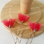 Red Flower Hair Pins, thumbnail 4 of 6