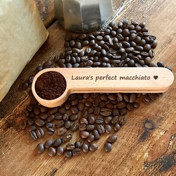 Personalised Measuring Coffee Scoop With Clip, 3 of 11