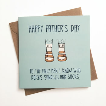 Funny Father's Day Card Socks And Sandals, 3 of 4
