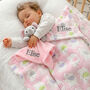 Personalised Fluffy Pink Elephant Blanket And Comforter, thumbnail 1 of 8