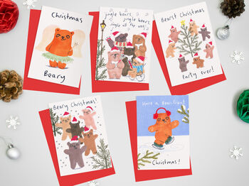 Beary Christmas Pack Of Ten Christmas Cards, 2 of 4