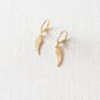 Gold Plated Wing Huggie Earrings, thumbnail 7 of 11
