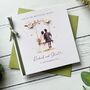 Handmade Wedding Day Card, Romanic Bride And Groom Design, thumbnail 5 of 6