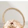 Monaco D’or Gold Pearl Champagne Oyster Straw Clutch, thumbnail 2 of 2