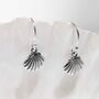 Sterling Silver Clam Shell Dangly Earrings, thumbnail 5 of 8