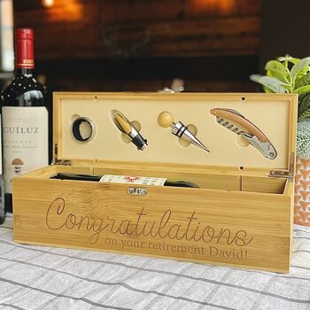 Congratulations Retirement Wine Bottle Gift Set, 2 of 2