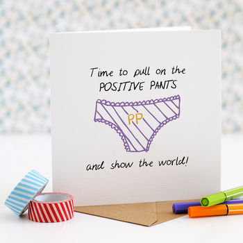 Positive Pants Good Luck Card, 2 of 5