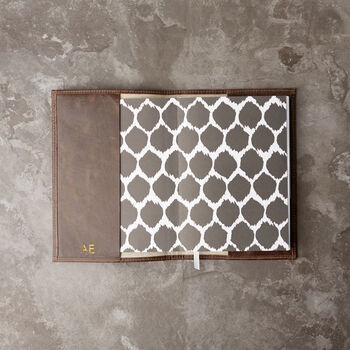 Debonaire Vintage Brown Leather Planner Diary Journal, 5 of 6