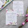 Wildflower Colourful Wedding Invitations, thumbnail 1 of 12