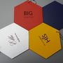 Large Hexagon Personalised Leather Luggage Tag, thumbnail 5 of 7