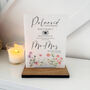 Floral Personalised Wedding Camera Sign Opaque, thumbnail 1 of 5