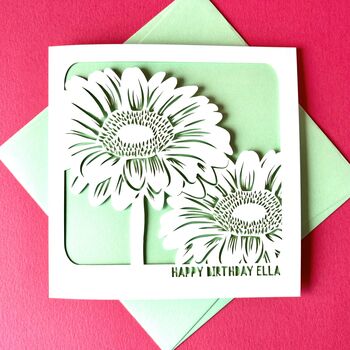 Personalised September Aster Birth Flower Card, 3 of 4