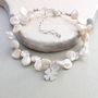 White Keshi Pearl Bracelet With Good Luck Charm, thumbnail 4 of 12