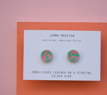 Colour Mini Leather Painted Studs, 7 of 10