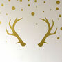 Christmas Antler Wall Decal Sticker, thumbnail 8 of 8