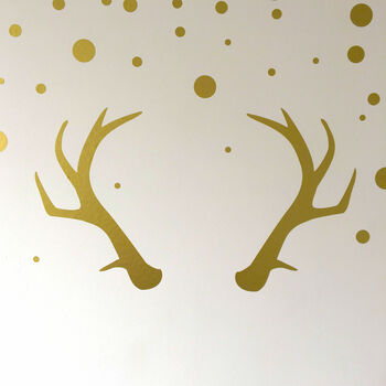 Christmas Antler Wall Decal Sticker, 8 of 8