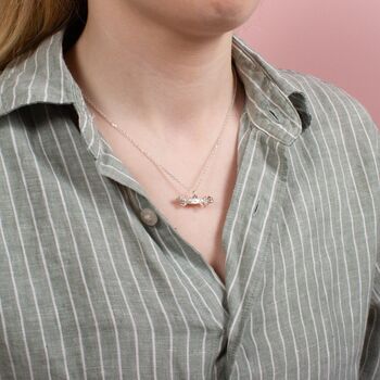 Personalised Bearded Dragon Sterling Silver Necklace, 2 of 6