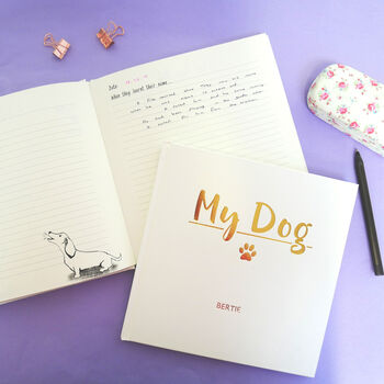 Personalised My Dog And Puppy Photo Journal Memory Book, 4 of 11