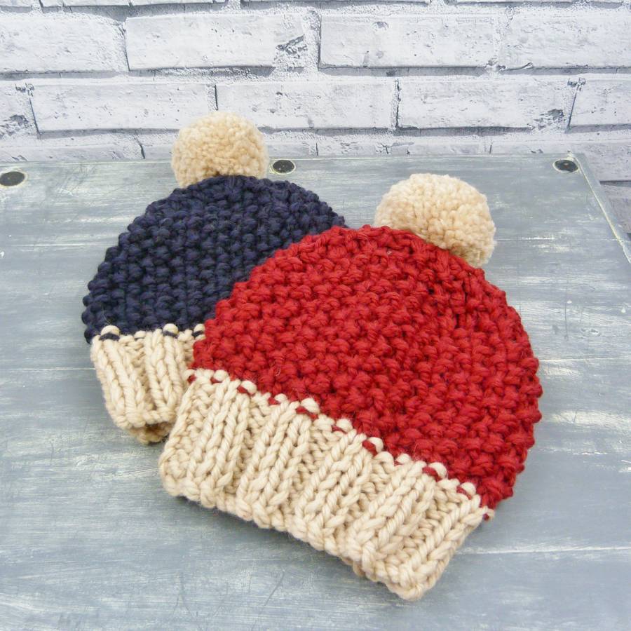 wool bobble hat