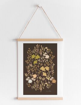 Wild Flowers Art Print, Mocha, 2 of 4