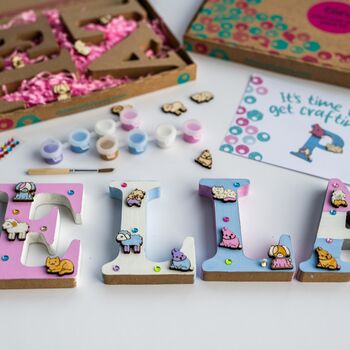 Personalised Paint Your Own Baby Animal Wooden Name, 3 of 12