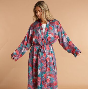 Indian Peacock Print Robe, 3 of 7