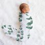 Eucalyptus Muslin Swaddle Baby Blanket, thumbnail 1 of 12