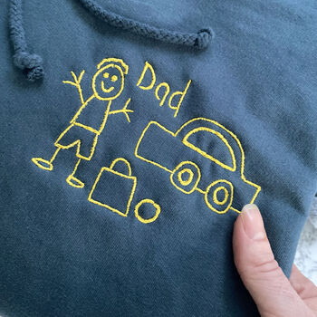 Personalised Embroidered Kids Drawing Hoodie, 8 of 12
