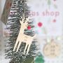 Wooden Reindeer Christmas Decoration, thumbnail 3 of 6
