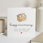 Funny Cat Anniversary Card For Him Her, thumbnail 1 of 7