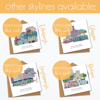 Stoke On Trent Graduation Skyline Personalised Card, 7 of 8