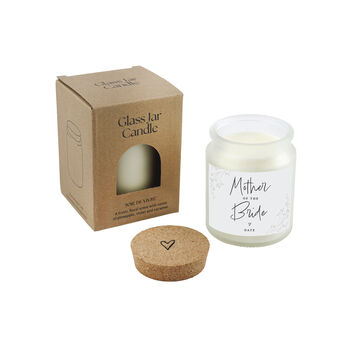 Personalised 'Mother Of The Bride' Scented White Glass Jar Candle • Gift Box, 2 of 2
