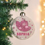 Personalised Cowgirl Hat Christmas Bauble, thumbnail 1 of 4
