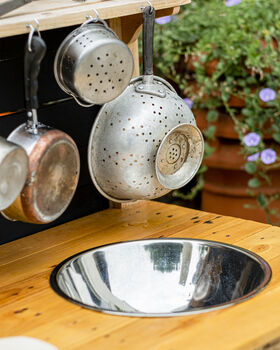 Children's Wooden Outdoor Mud Kitchen And Veg Patch, 6 of 11