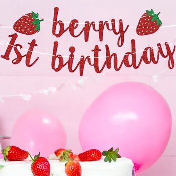 “ Berry 1st Birthday' 100 Piece Decorating Package, 4 of 5