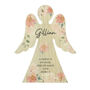 Personalised Floral Wooden Angel Memorial Ornament, thumbnail 6 of 10