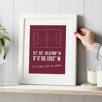 Personalised Football Or Rugby Coordinates Print, 3 of 4