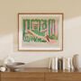 Cycling Art Print Biking In The Woods Scene Poster, thumbnail 8 of 9