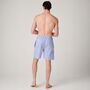 Men's 'Schoolhouse Blue' Crisp Cotton Pyjama Shorts, thumbnail 3 of 3