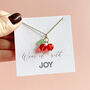 Cute Glass Cherry Necklace, thumbnail 1 of 6
