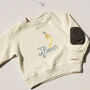 Personalised Birthday Sweatshirt With Embroidered Name And 3D Age Number, thumbnail 4 of 11