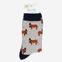 Men's Bamboo Socks Highland Cow Winter Hat Grey, thumbnail 5 of 5