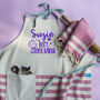 Personalised Cotton Apron And Tea Towel, Birthday Gift, thumbnail 8 of 12