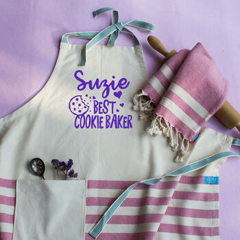 Personalised Cotton Apron And Tea Towel, Birthday Gift, 8 of 12